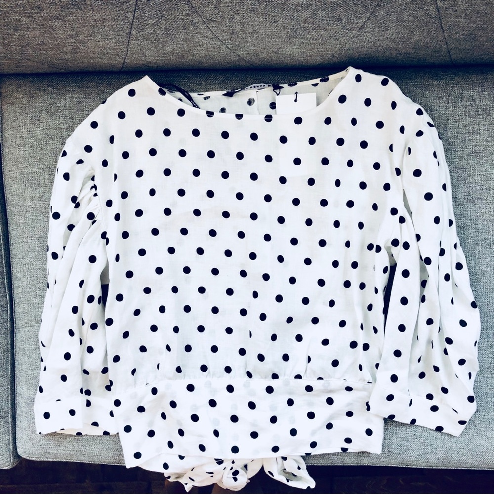 *SOLD ON MERC* ZARA Polka Dot Top - Picture 2 of 6